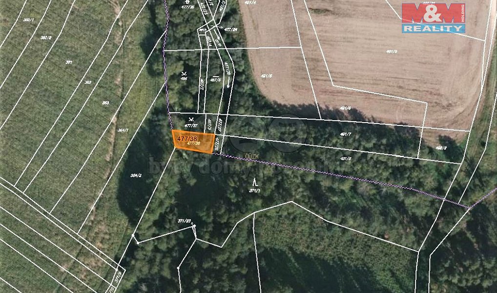 Prodej pole 2 234 m², Jistebnice – náhled fotky 3