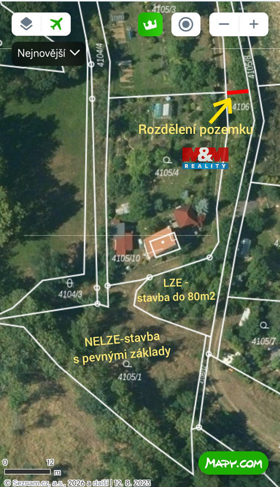 Prodej stavebního pozemku 1 991 m²