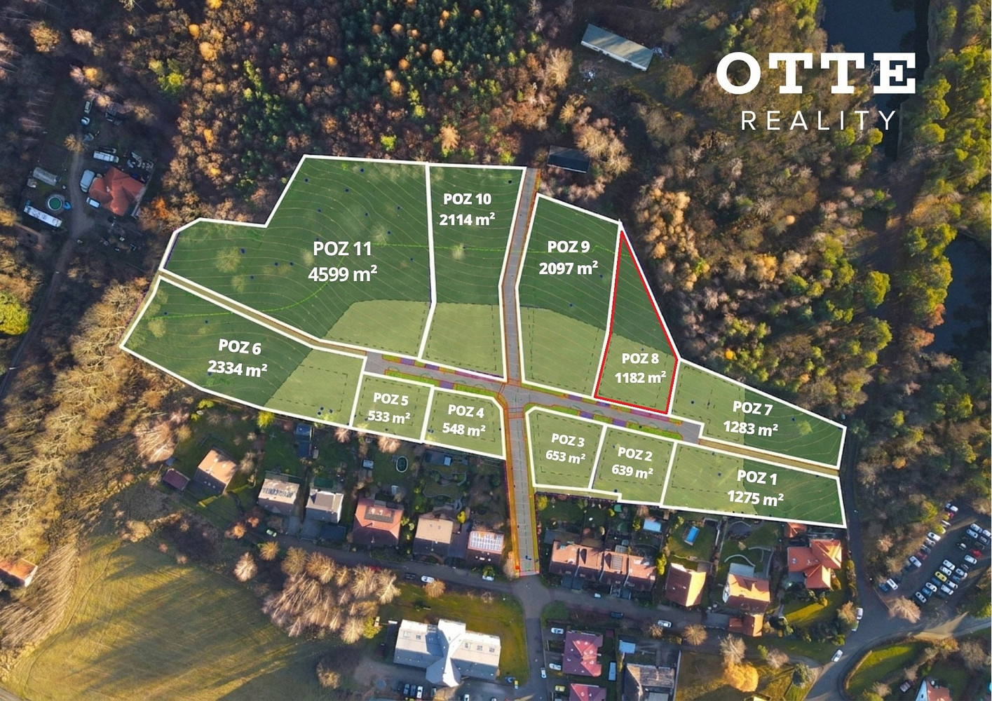Prodej stavebního pozemku 1 182 m², Štěnovice