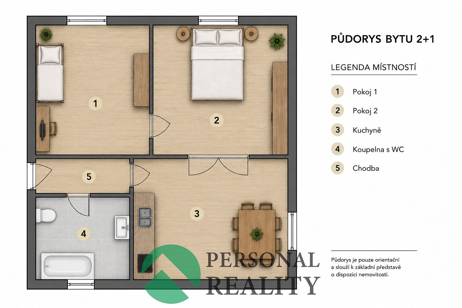 Prodej bytu 2+1 49 m² – fotografie 3