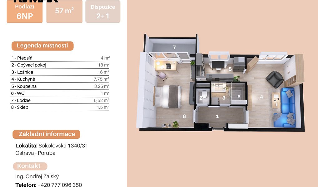 Prodej bytu 2+1 57 m², Ostrava – náhled fotky 17