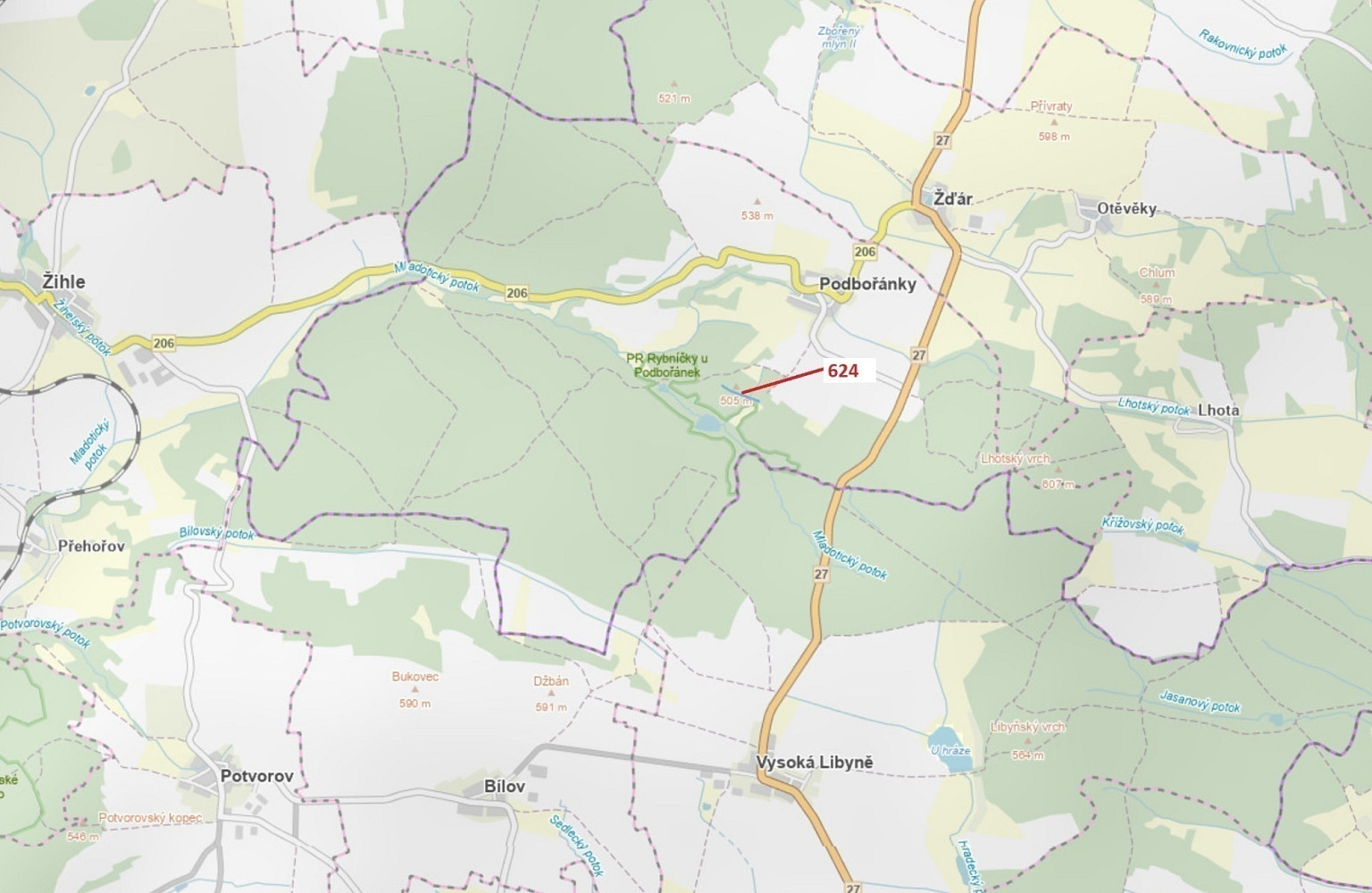 Dražba lesa 2 895 m²