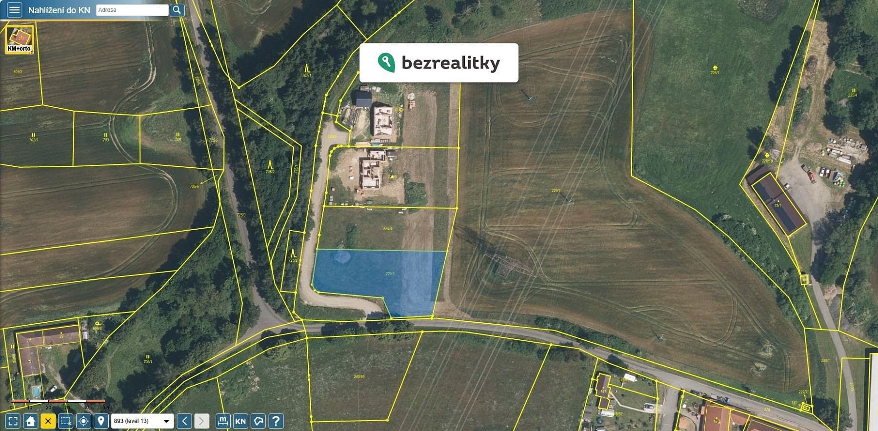 Prodej stavebního pozemku 1 893 m² – fotografie 2