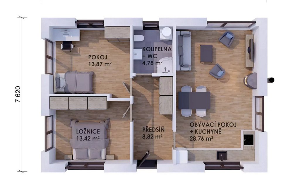 Prodej domu 67 m² s pozemkem 934 m², Planá – náhled fotky 12
