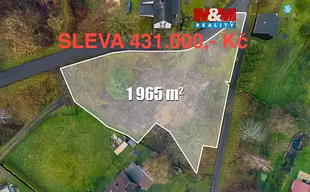 Prodej stavebního pozemku 1 965 m², Růžová, okres Děčín