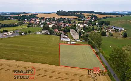 Prodej stavebního pozemku 4 988 m², Meclov, okres Domažlice