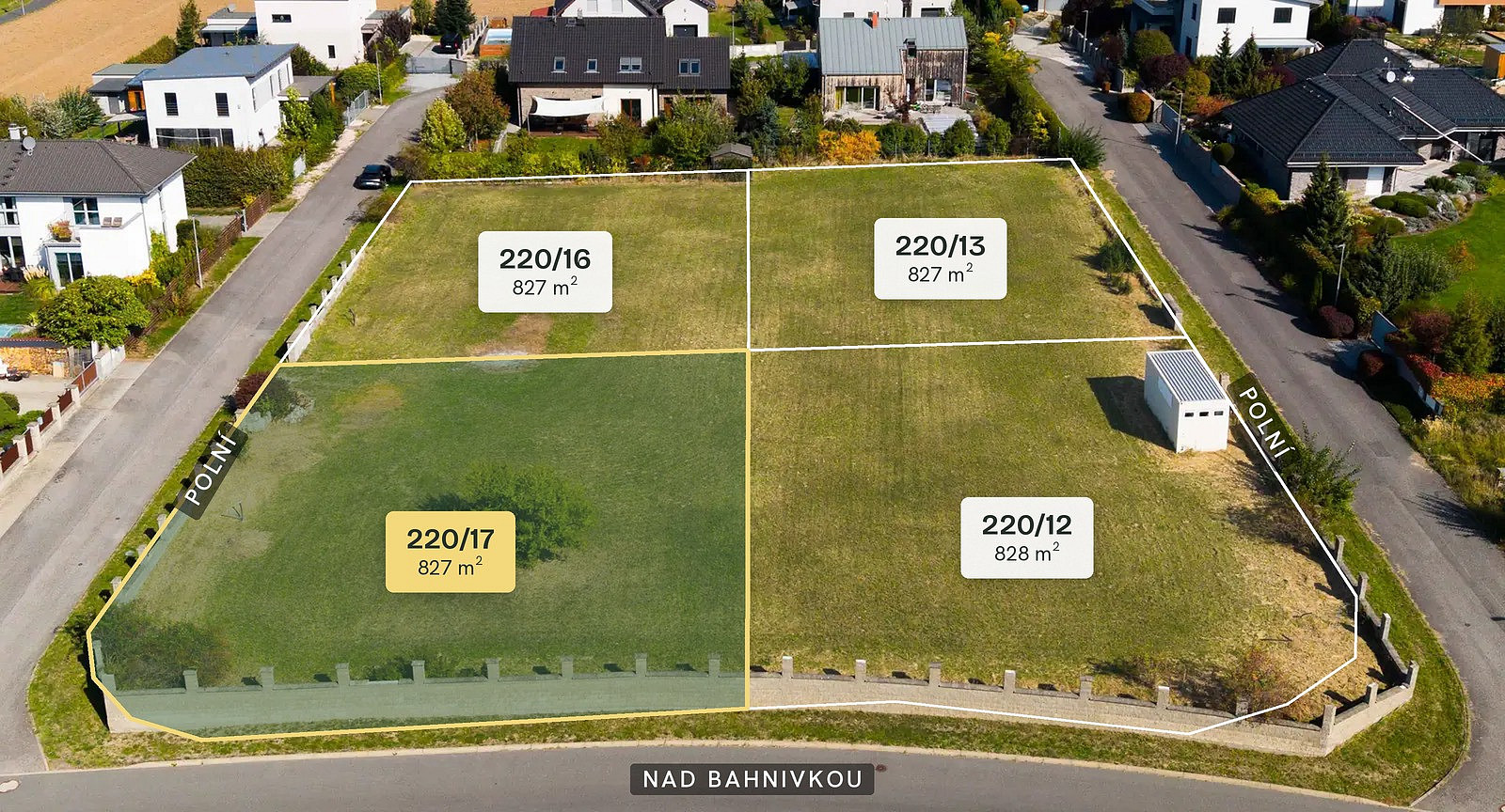 Prodej stavebního pozemku 827 m²