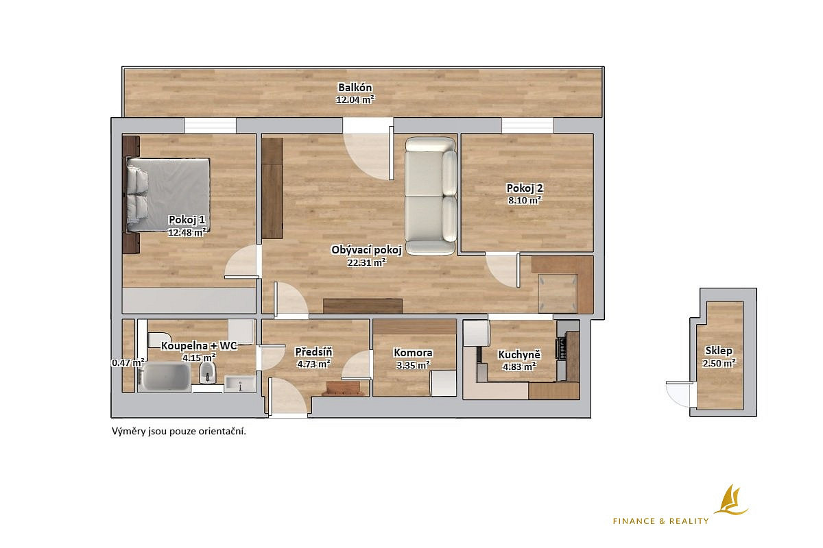 Prodej bytu 3+kk 63 m² – fotografie 3