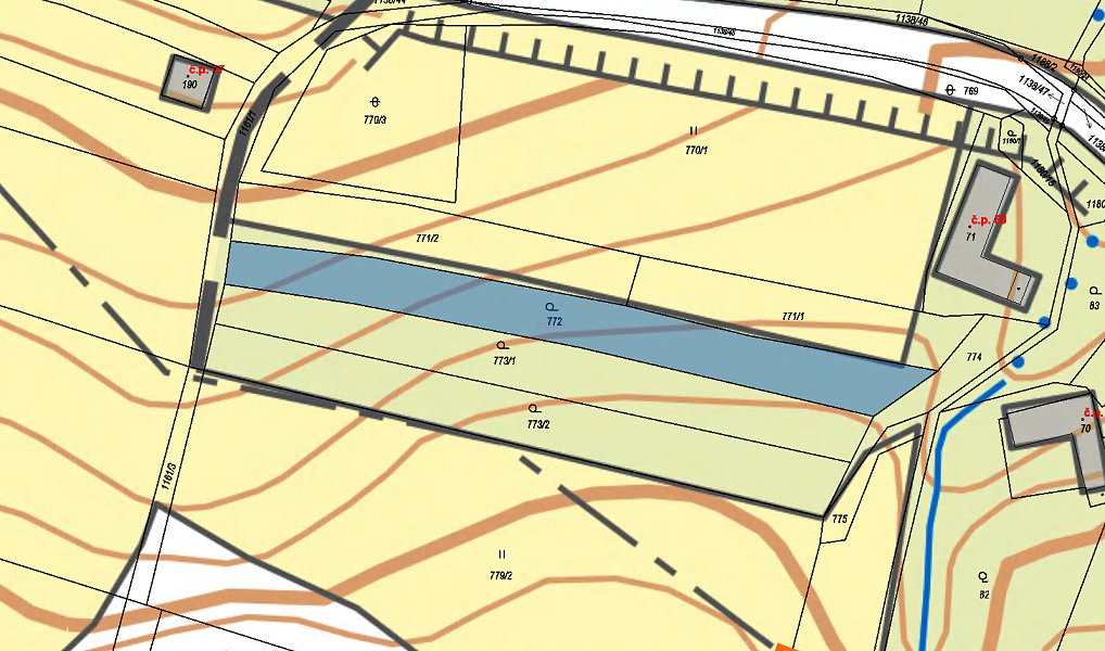 Prodej zahrady 591 m², Podolí – náhled fotky 3