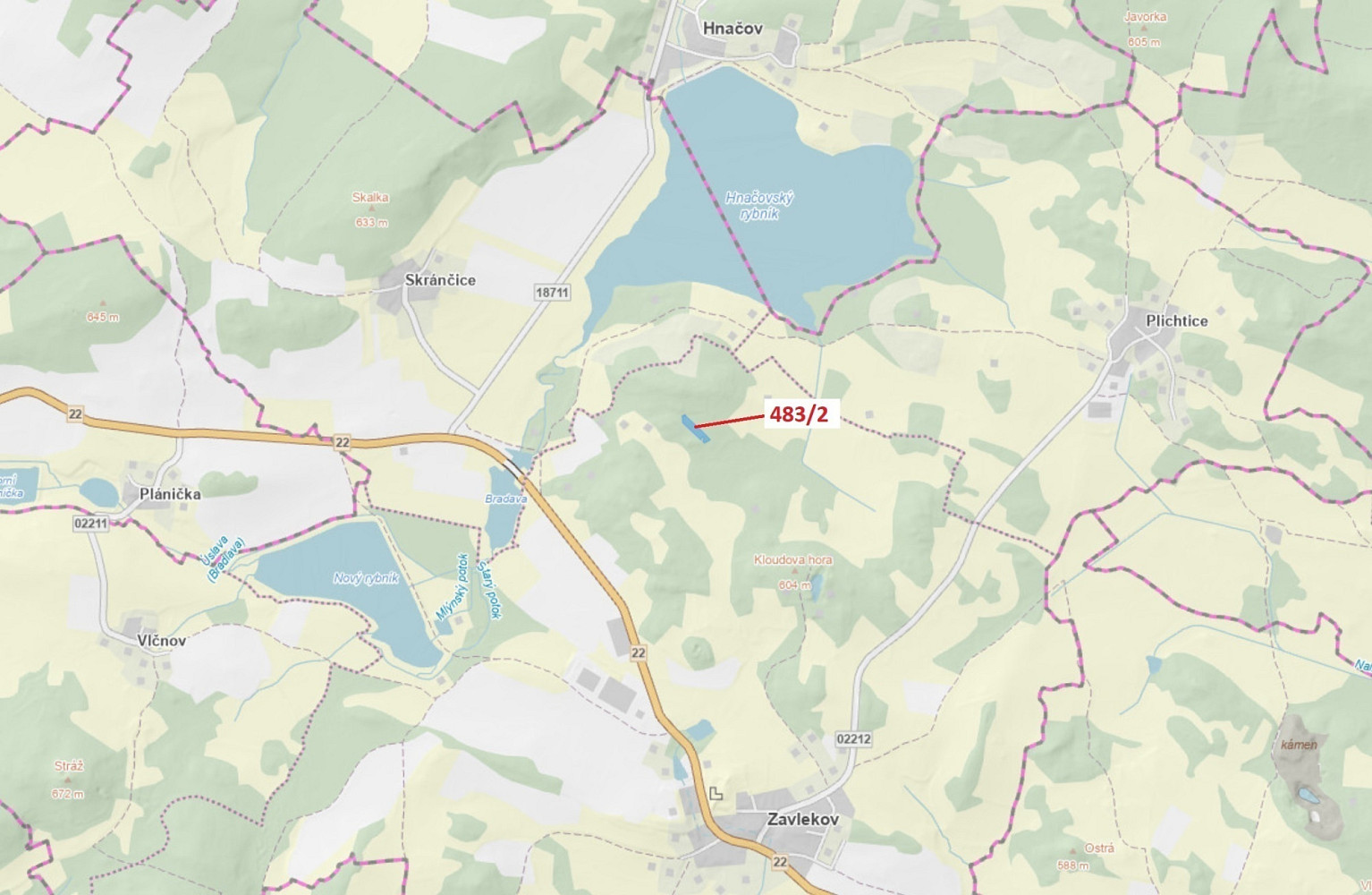 Dražba lesa 2 895 m²