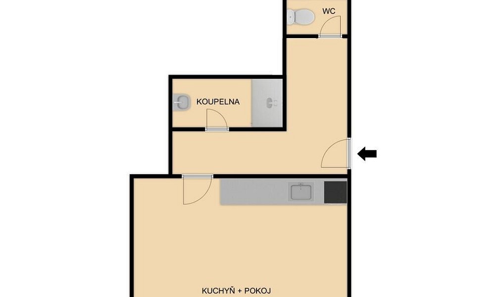 Prodej bytu 1+kk 37 m², Plzeň – náhled fotky 2