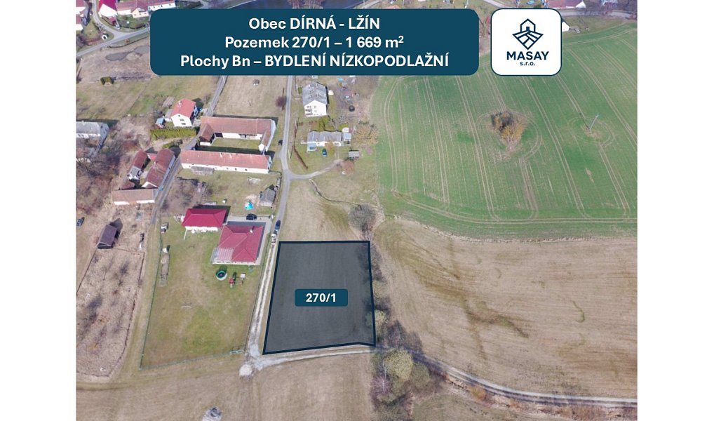 Prodej stavebního pozemku 1 669 m², Dírná – náhled fotky 5