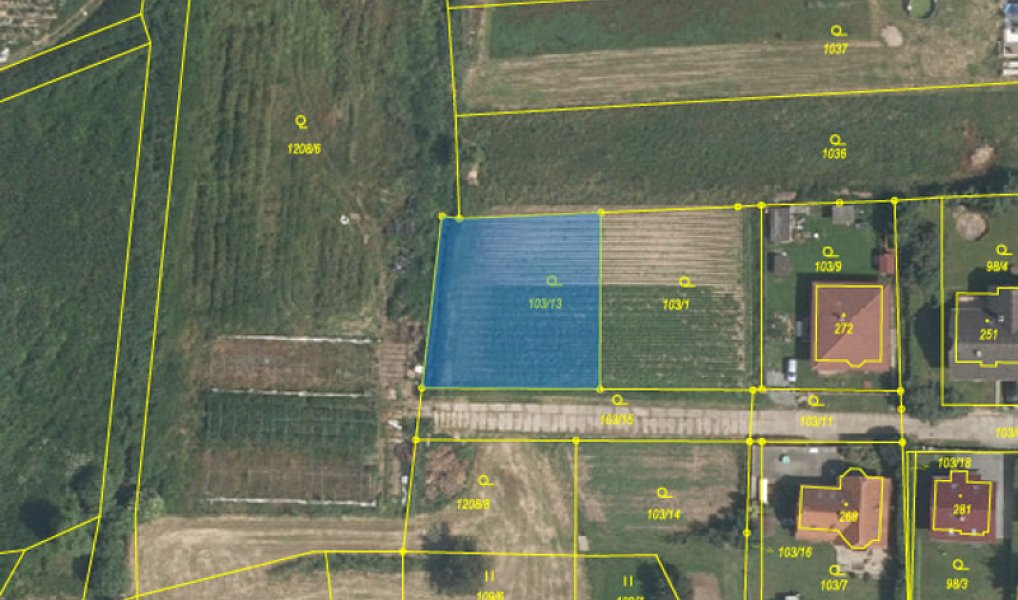 Prodej stavebního pozemku 801 m², Vitice – náhled fotky 2