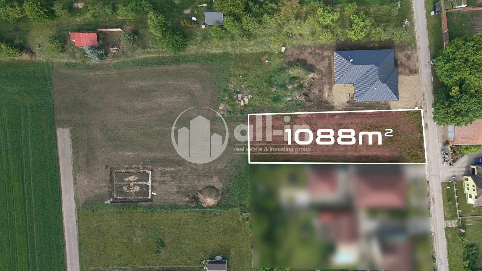 Prodej stavebního pozemku 1 088 m²