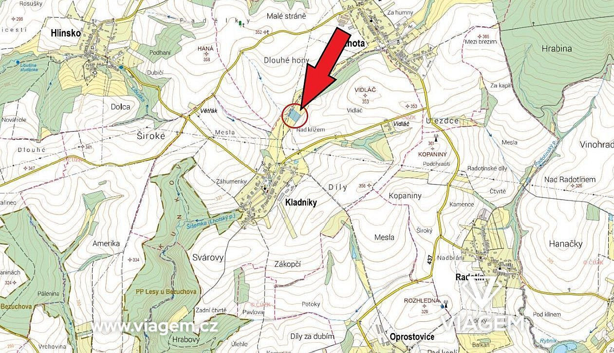 Prodej pole 1 252 m² – fotografie 3