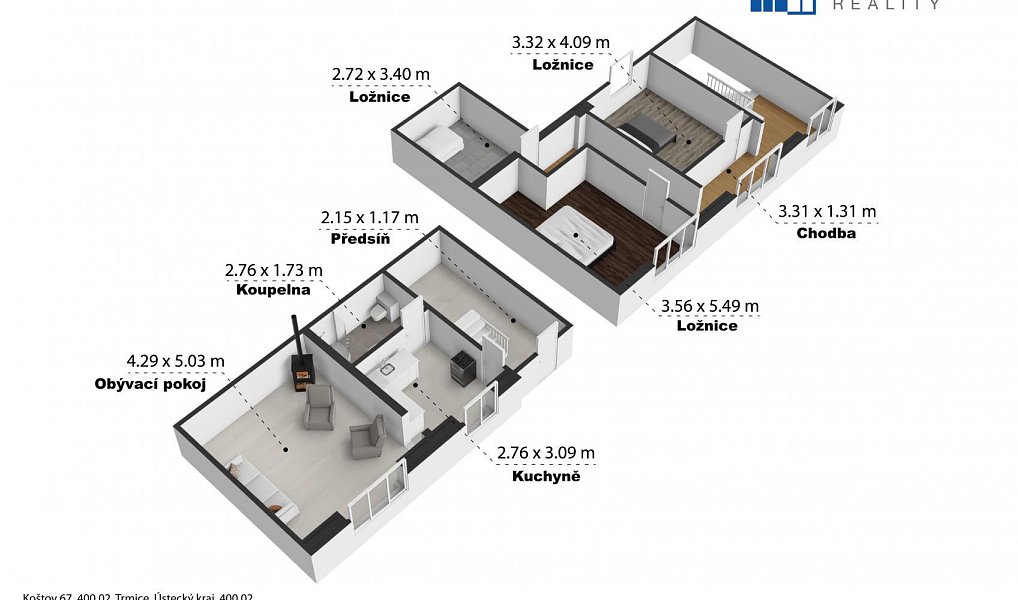 Prodej domu 120 m² s pozemkem 626 m², Trmice – náhled fotky 3