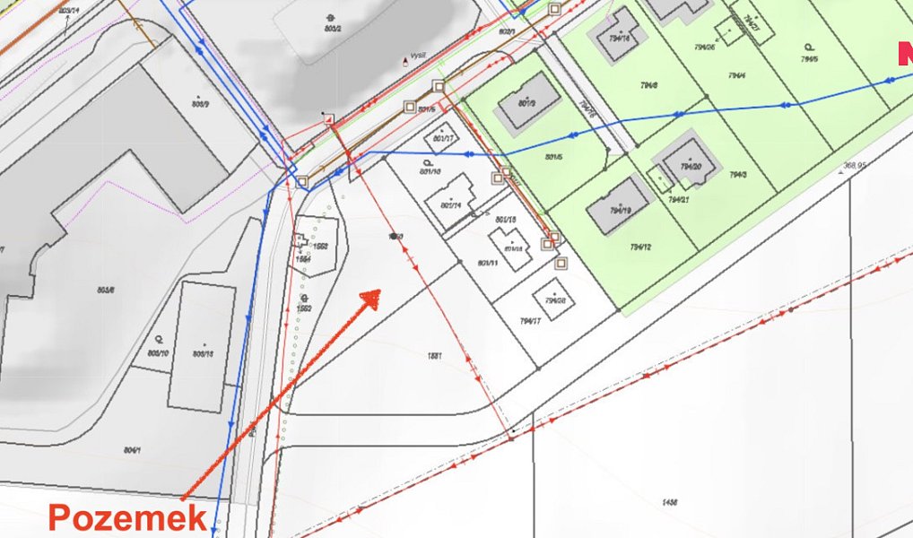Prodej stavebního pozemku 1 309 m², Zbůch – náhled fotky 9