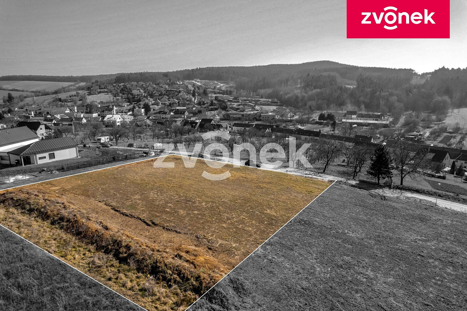 Prodej stavebního pozemku 3 280 m² – pohled 3