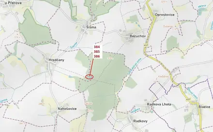 Dražba lesa 3 483 m², Šišma