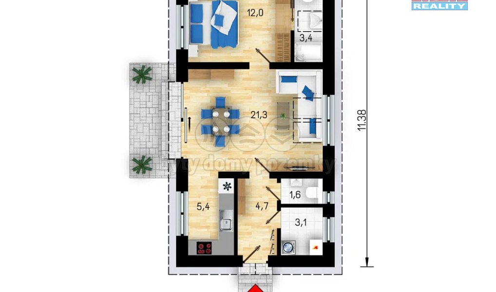 Prodej domu 52 m² s pozemkem 227 m², Krušovice – náhled fotky 3