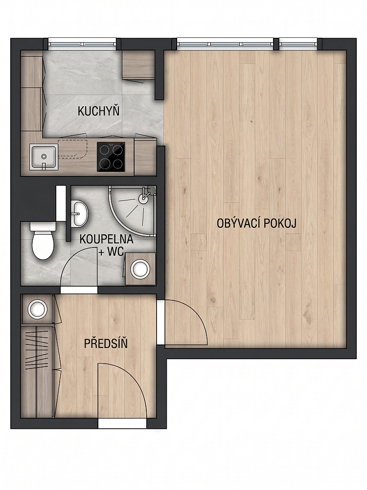 Prodej bytu 1+1 30 m² – fotografie 3