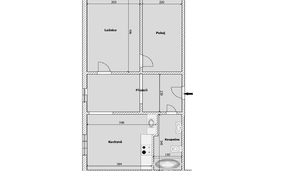 Prodej bytu 2+1 54 m², České Budějovice – náhled fotky 5