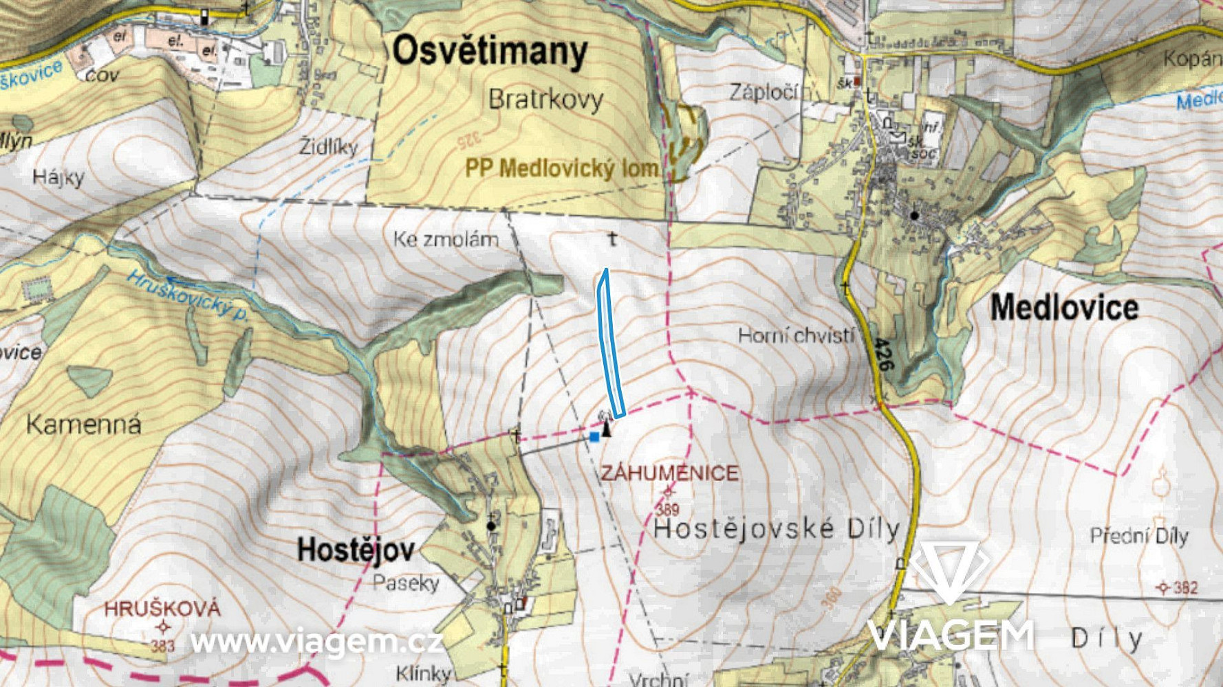 Prodej pole 1 443 m² – fotografie 3