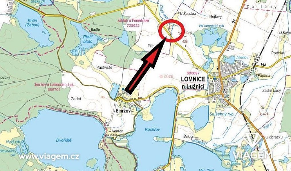 Prodej pole 2 150 m², Lomnice nad Lužnicí – náhled fotky 4