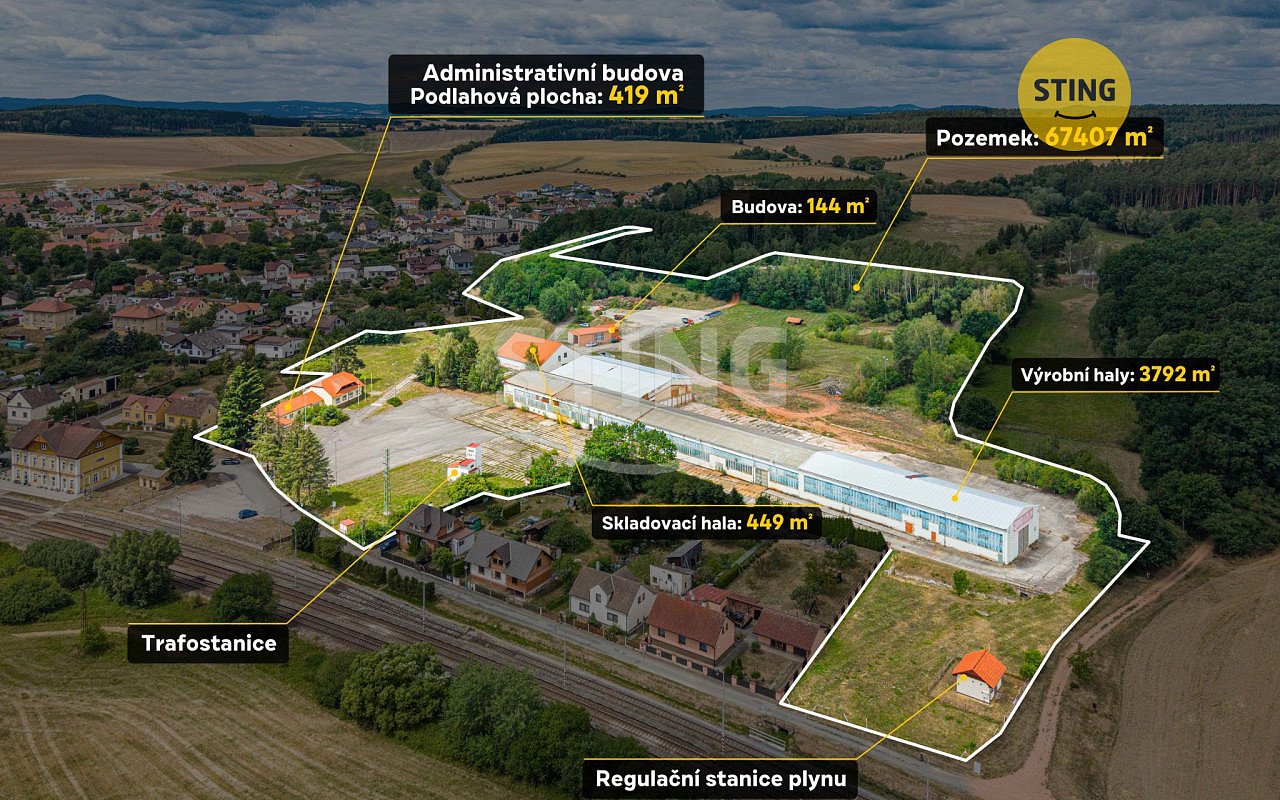 Prodej výrobních prostor 5 979 m²