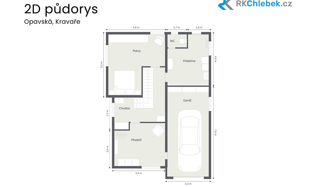Prodej domu 268 m² s pozemkem 1 080 m², Kravaře – náhled fotky 33