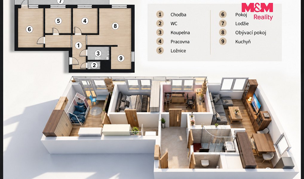Prodej bytu 4+1 66 m², Hořovice – náhled fotky 4
