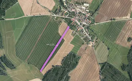 Prodej stavebního pozemku 13 776 m², Mysletice, okres Jihlava