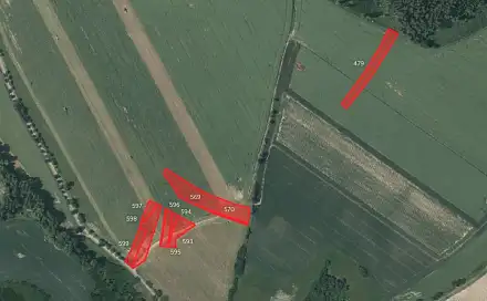 Prodej pole 24 814 m², Křešín, okres Pelhřimov