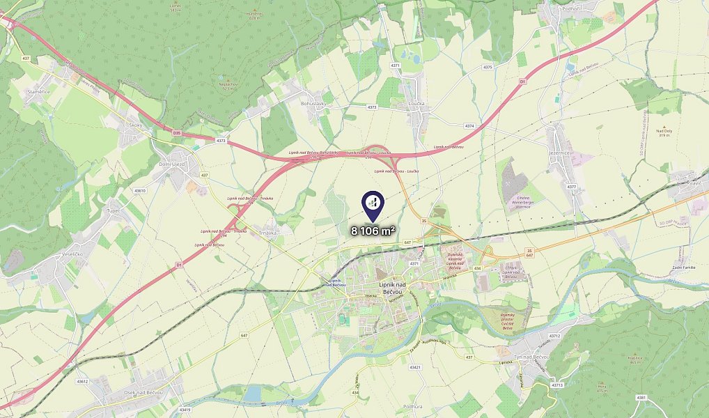 Prodej pole 2 702 m², Lipník nad Bečvou – náhled fotky 3