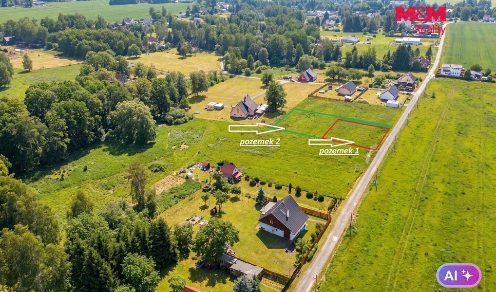 Prodej stavebního pozemku 952 m², Rumburk – náhled fotky 2