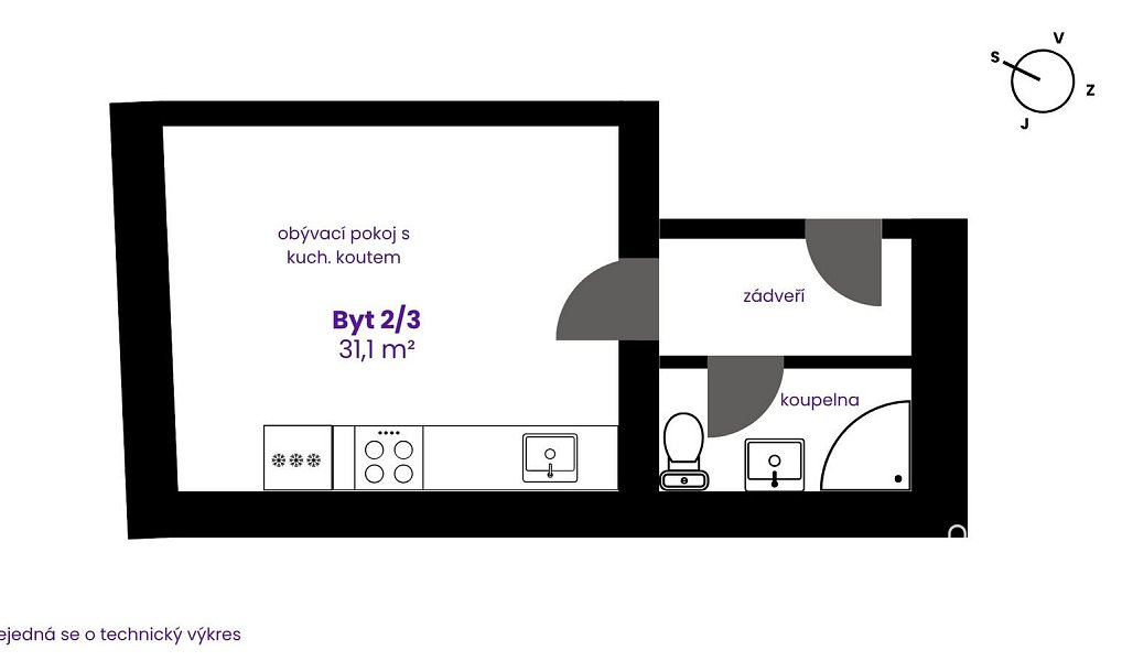 Pronájem bytu 1+kk 33 m², Ostrava – náhled fotky 7