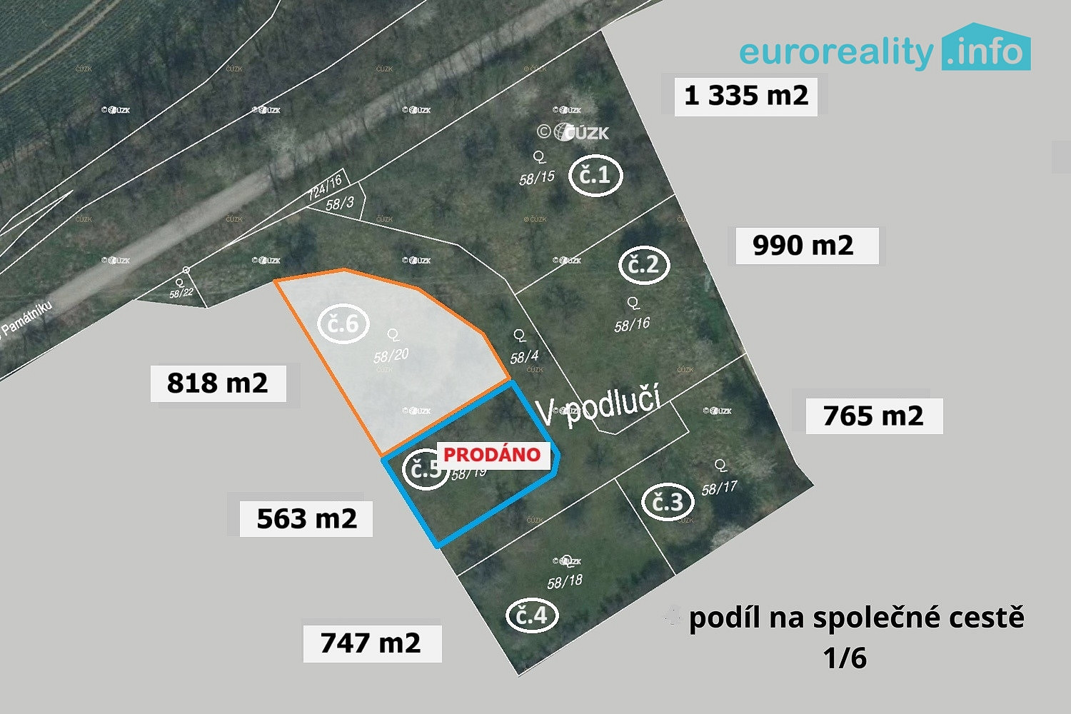 Prodej stavebního pozemku 818 m²