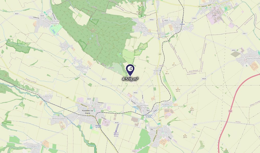 Prodej pozemku 4 519 m², Čelechovice na Hané – náhled fotky 3