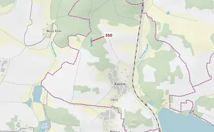 Dražba lesa 3 476 m², Kovčín