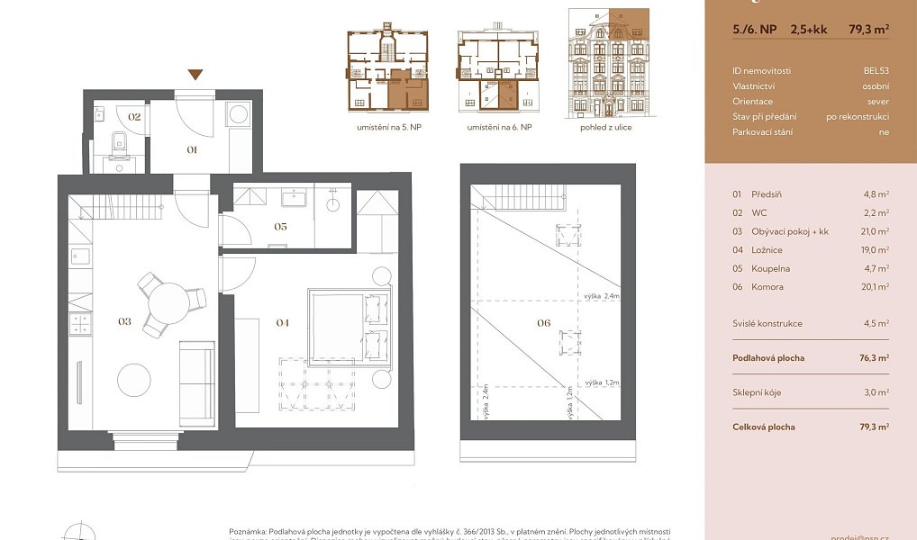 Prodej bytu atypického 72 m², Praha – náhled fotky 2