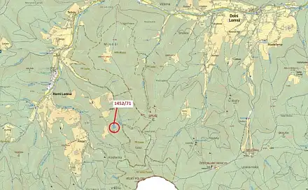 Dražba lesa 6 298 m², Horní Lomná