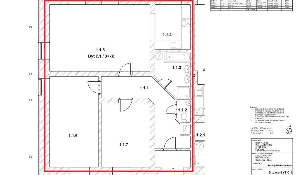 Prodej bytu 3+kk 105 m², Čelákovice – náhled fotky 2