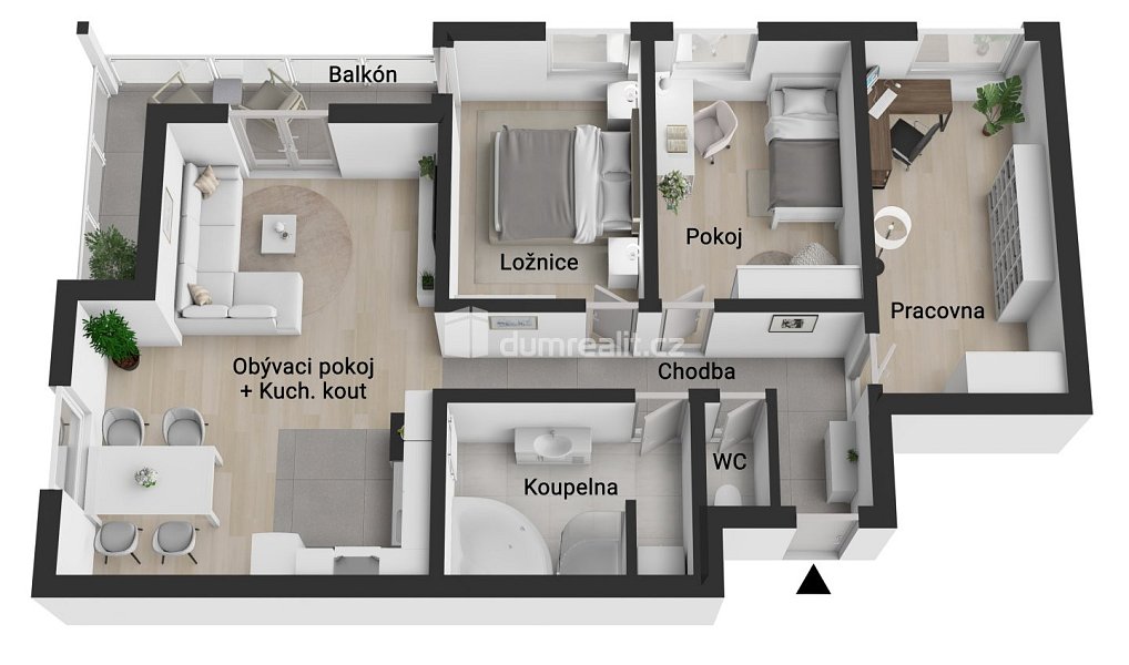 Prodej bytu 4+kk 85 m², Vochov – náhled fotky 18