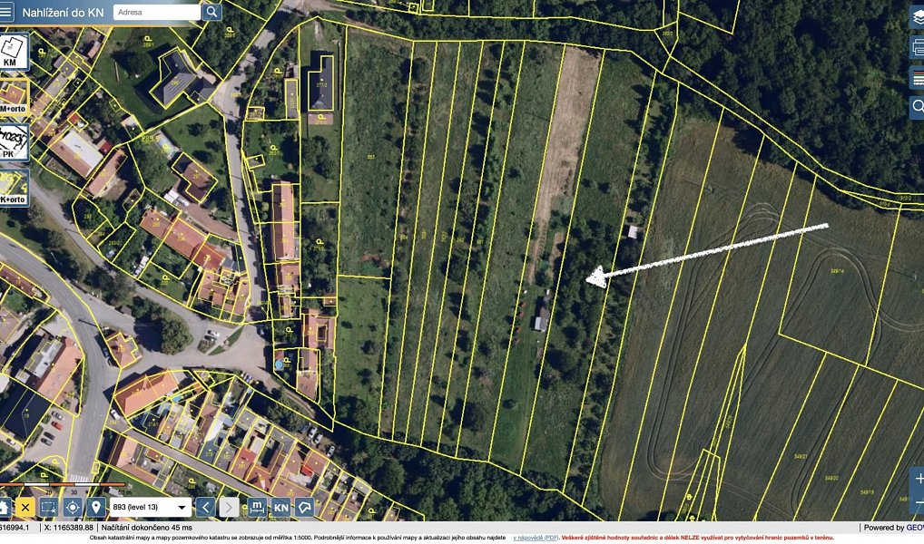 Prodej zahrady 3 447 m², Oslavany – náhled fotky 2