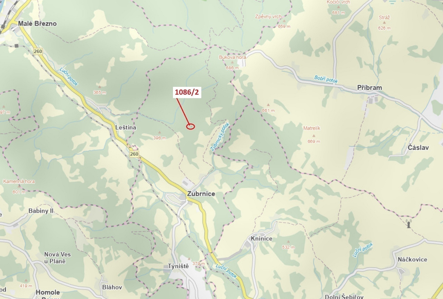 Dražba lesa 26 m²