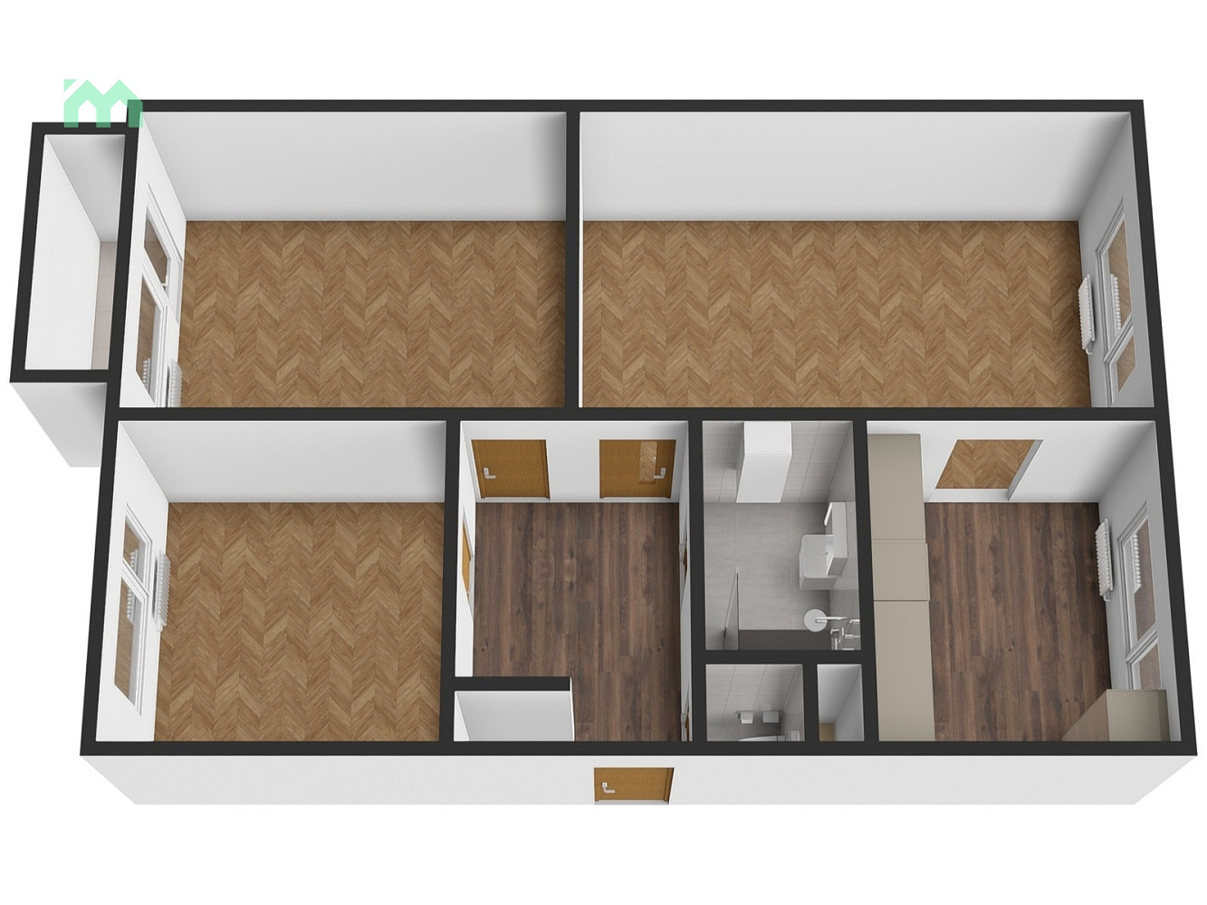 Pronájem bytu 3+1 68 m² – fotografie 2