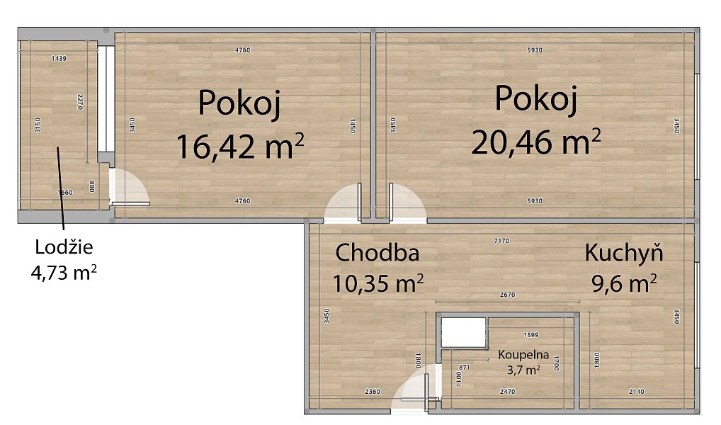 Prodej bytu 2+1 60 m², Planá – náhled fotky 3