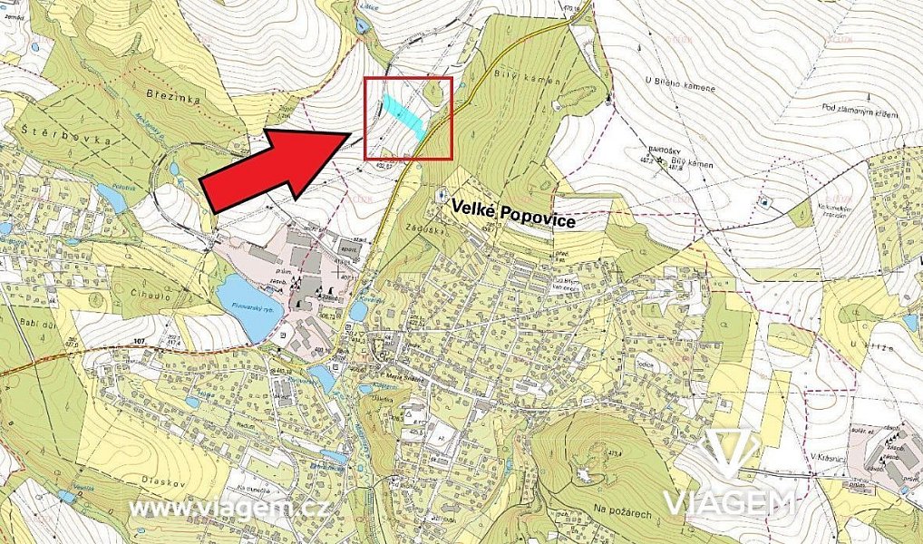 Prodej pole 1 830 m², Velké Popovice – náhled fotky 3
