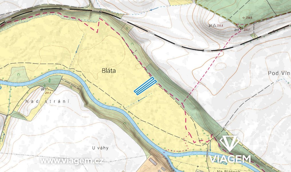 Prodej pole 3 903 m², Žiželice – fotka 1 z 5