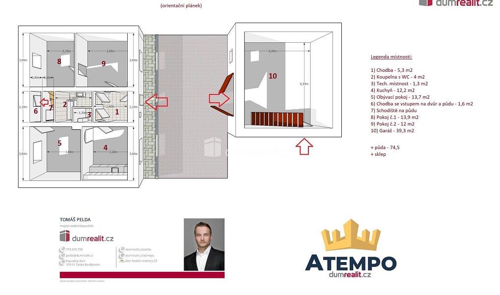 Prodej domu 103 m² s pozemkem 320 m², Lhenice – náhled fotky 5